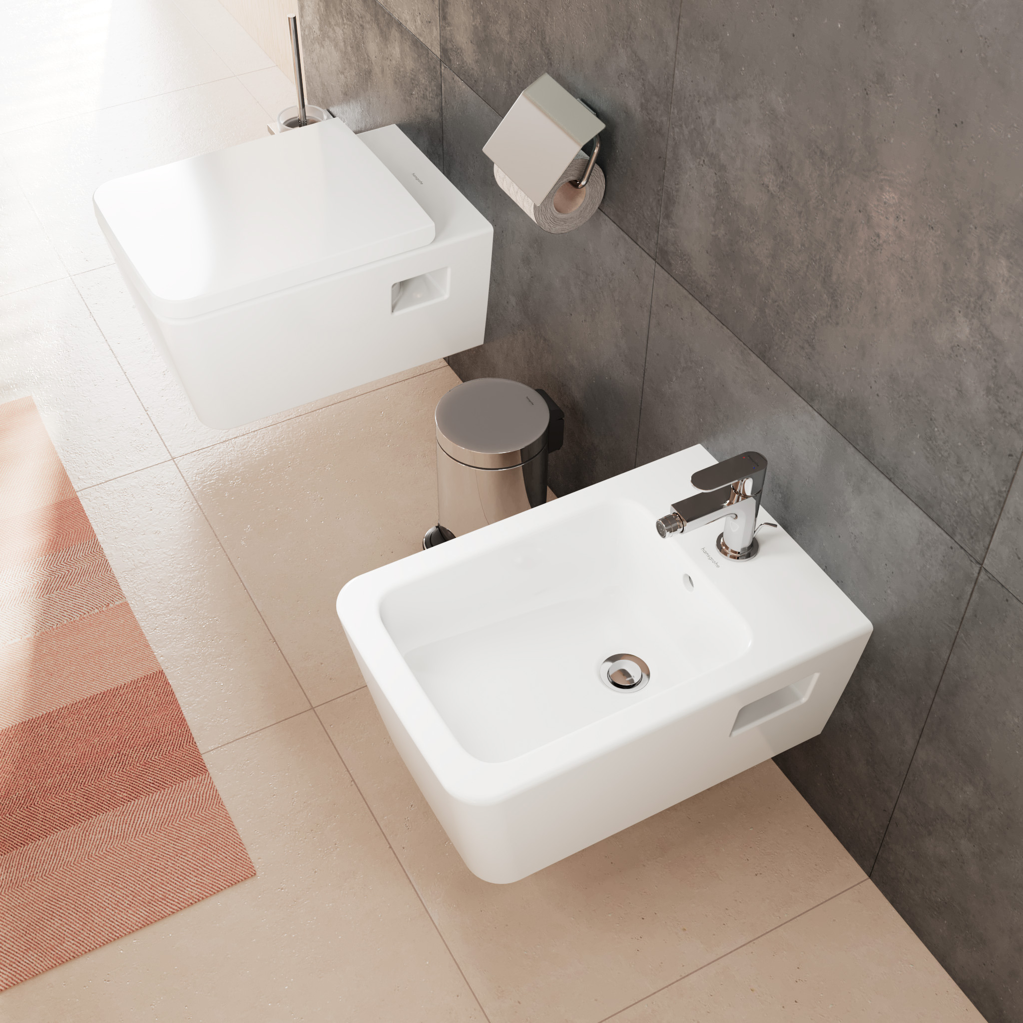 Hansgrohe EluPura Original Q bidet wiszący biały 62046450