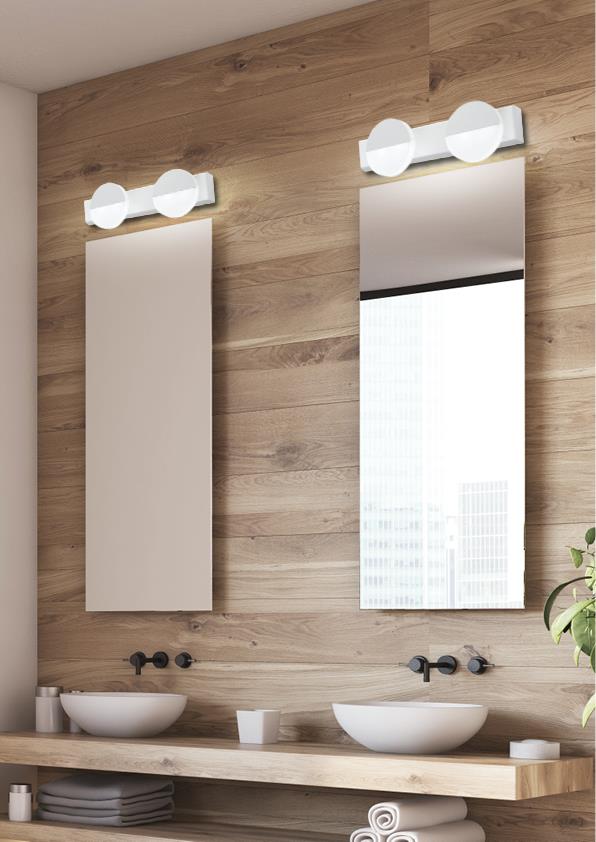 Candellux Sing kinkiet 2x3W LED biały 22-72801