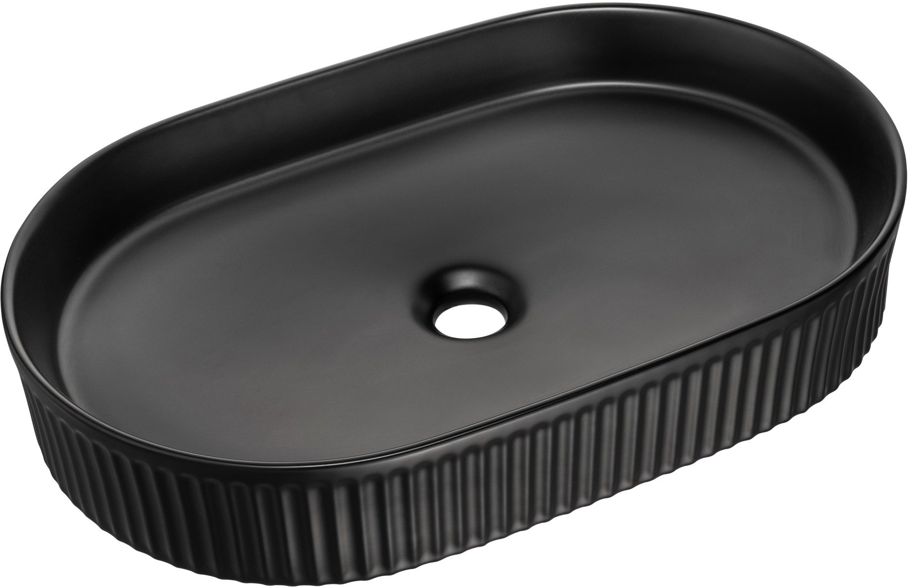 Comad Beyond 3 umywalka 56x36 cm owalna nablatowa czarna BEYOND 3 BLACK ( E-6531 )