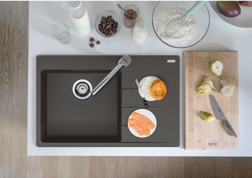 Franke Centro CNG 611-78 TL RHD zlewozmywak granitowy 78x50 cm łupkowy szary 114.0716.333