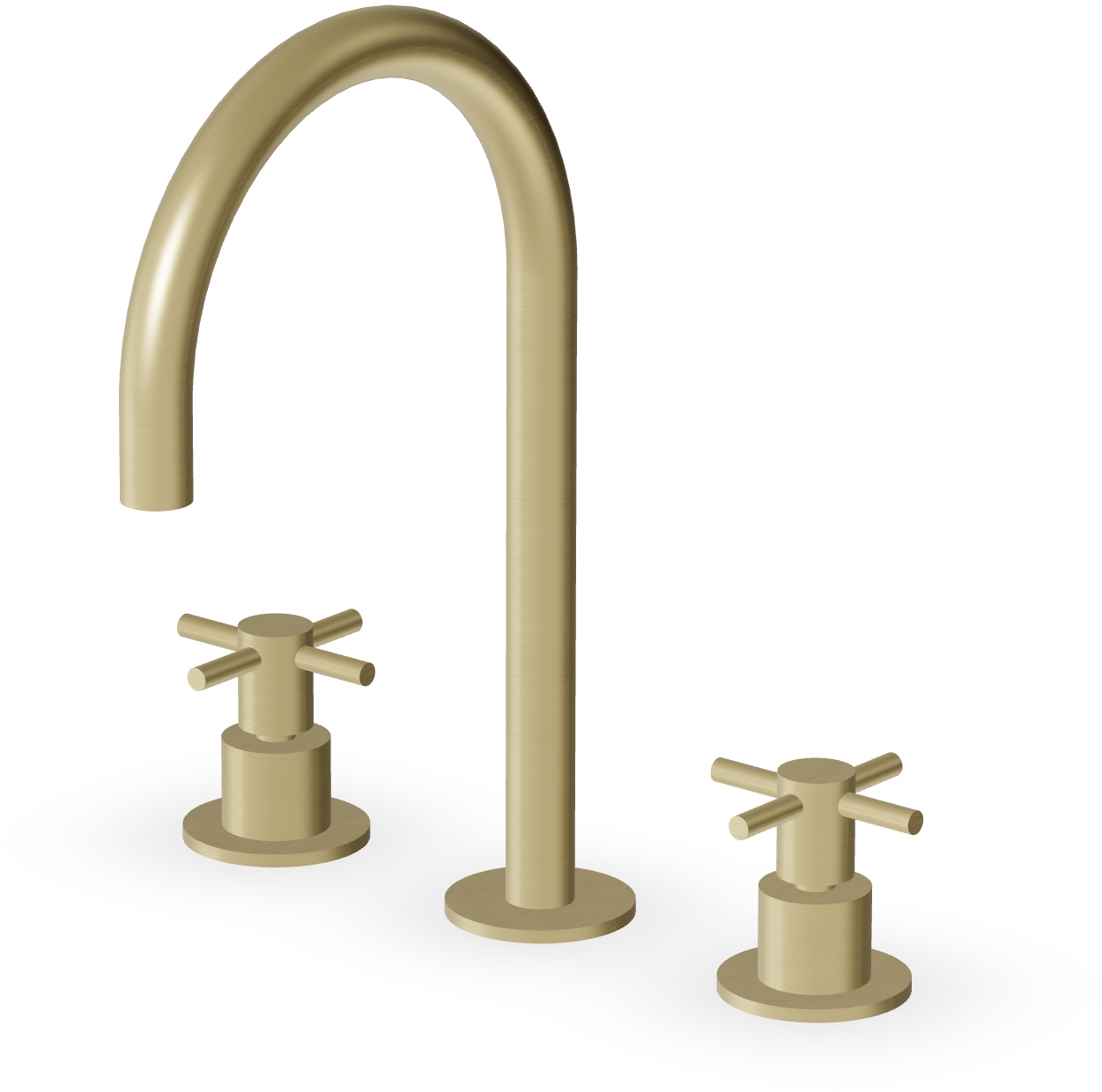 Zucchetti Helm bateria umywalkowa stojąca 3-otworowa brytyjskie złoto szczotkowane ZHM516.XP31