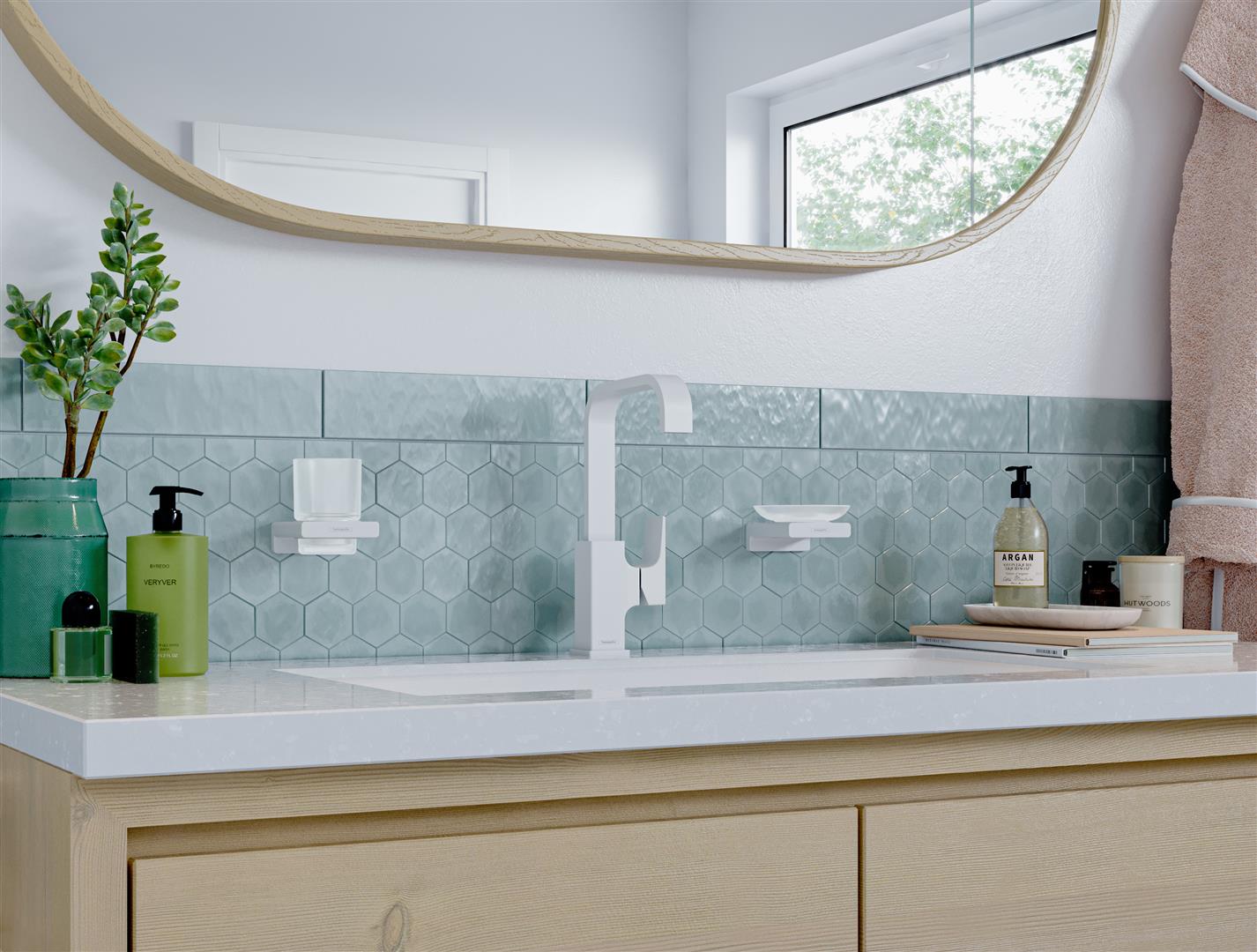 Hansgrohe Metropol bateria umywalkowa stojąca biały mat 32511700