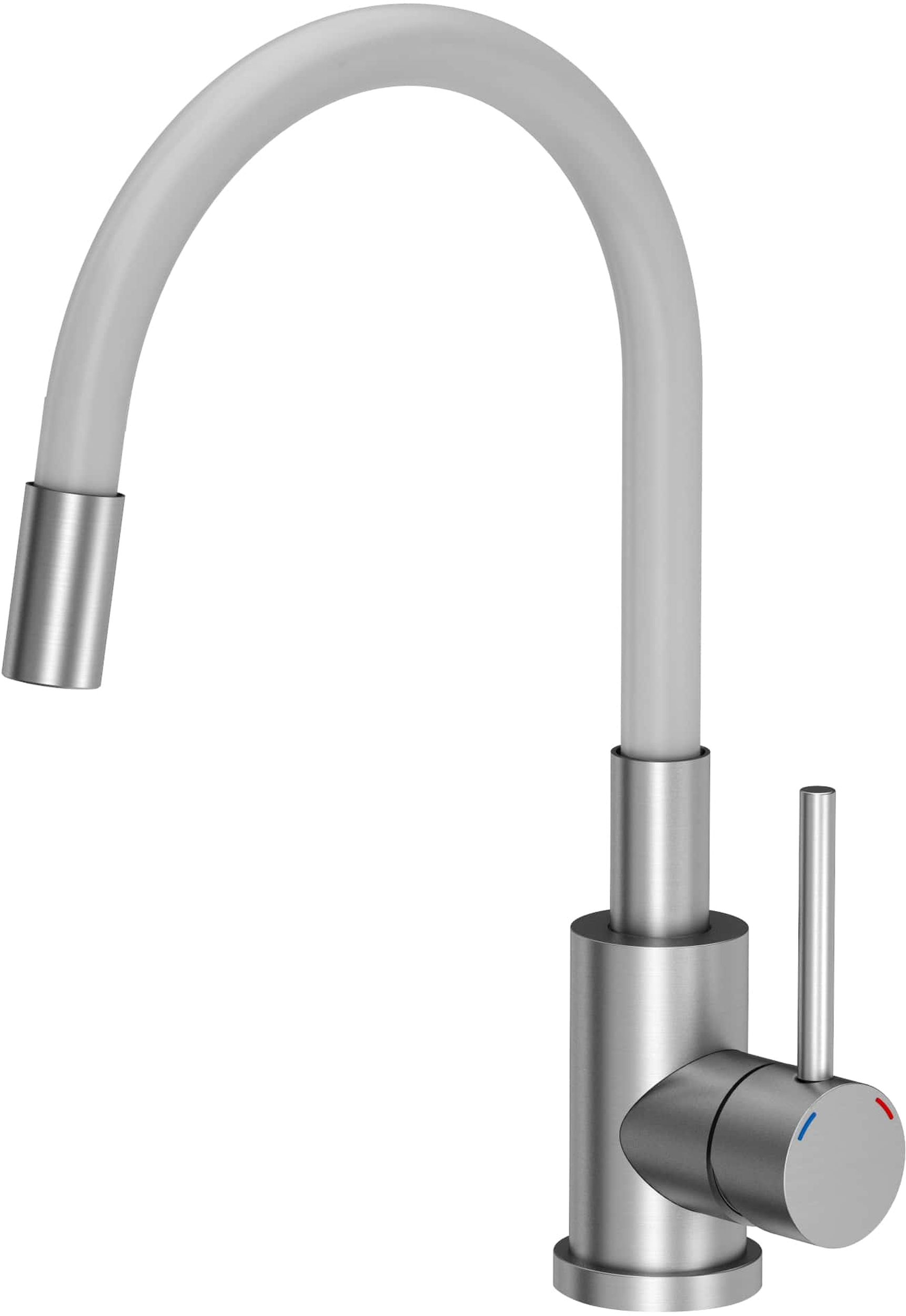 Quadron Maggie bateria kuchenna stojąca stal/biały 3323503WH