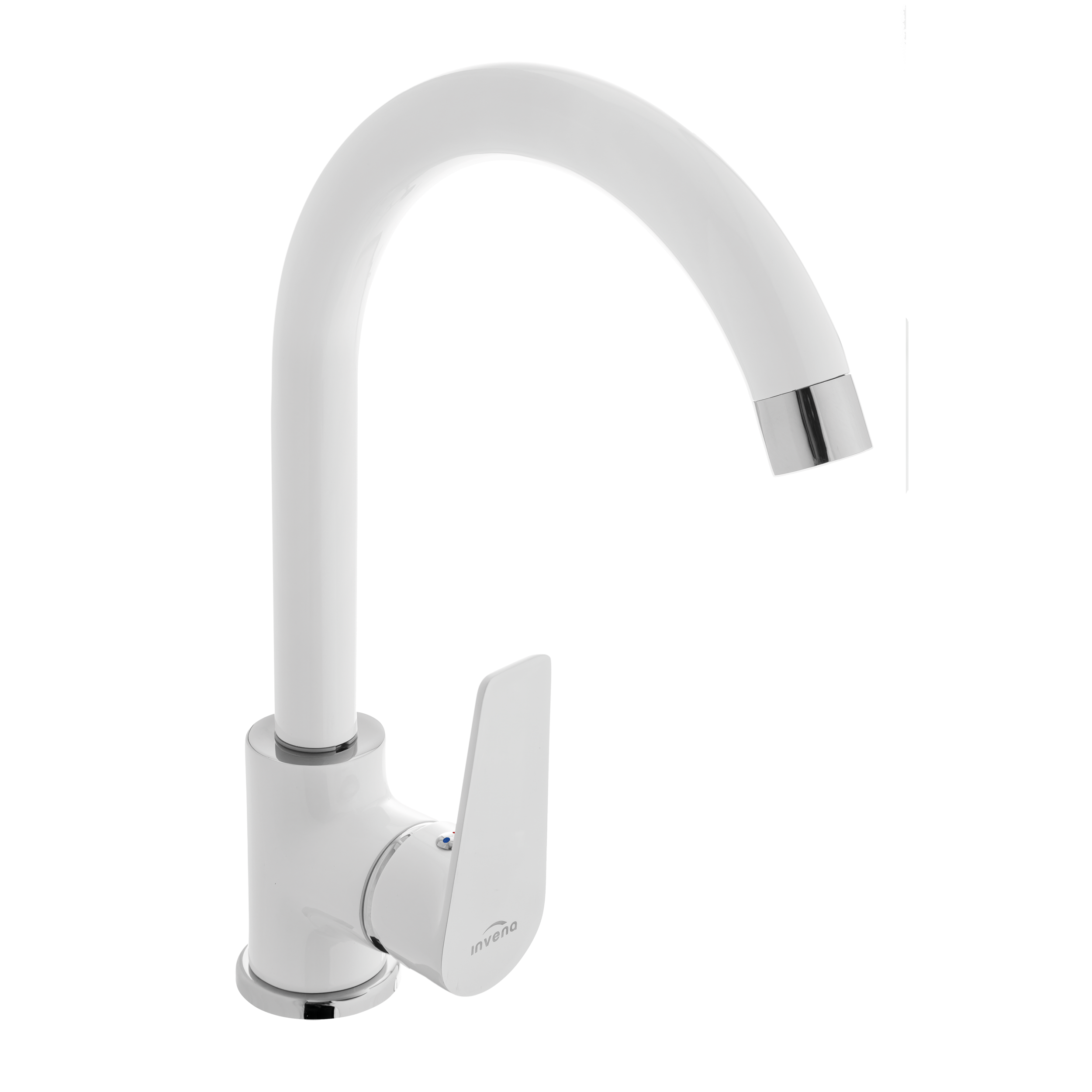 Invena Dokos bateria kuchenna stojąca biała/chrom BZ-19-002