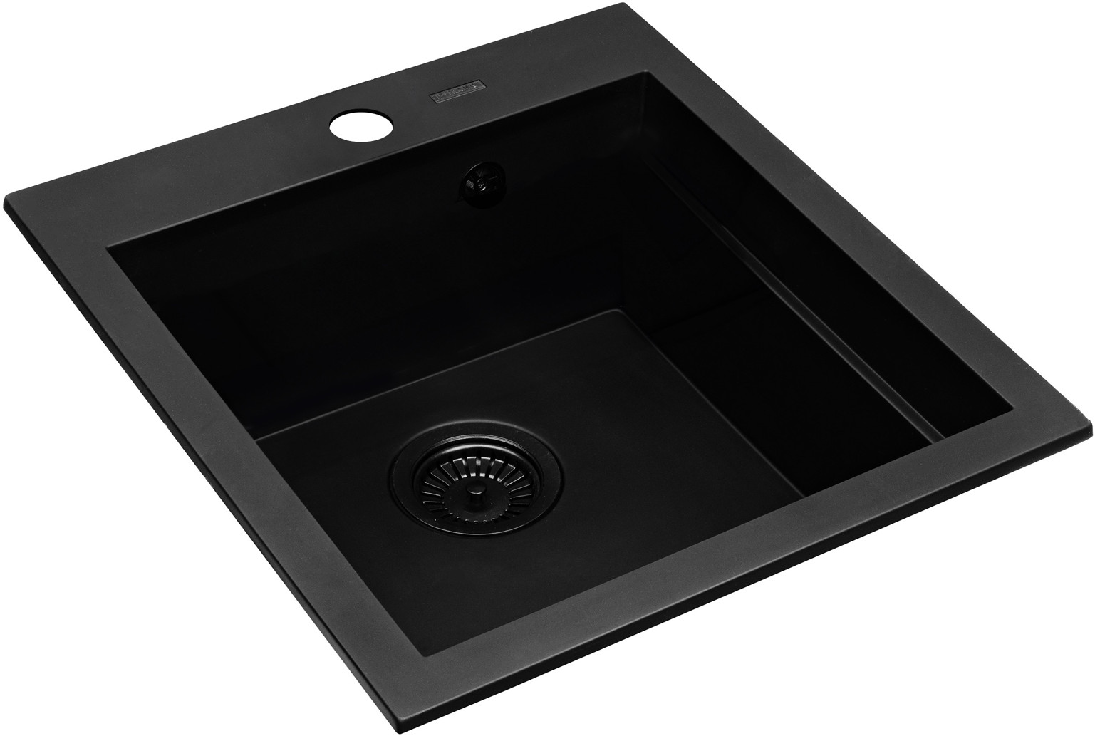 Pyramis Siros zlewozmywak granitowy 51,5x47 cm czarny 079822801