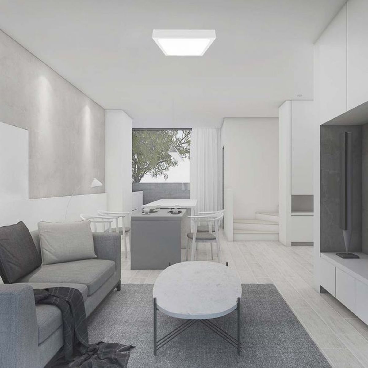 V-TAC plafon 1x24W LED biały 7629