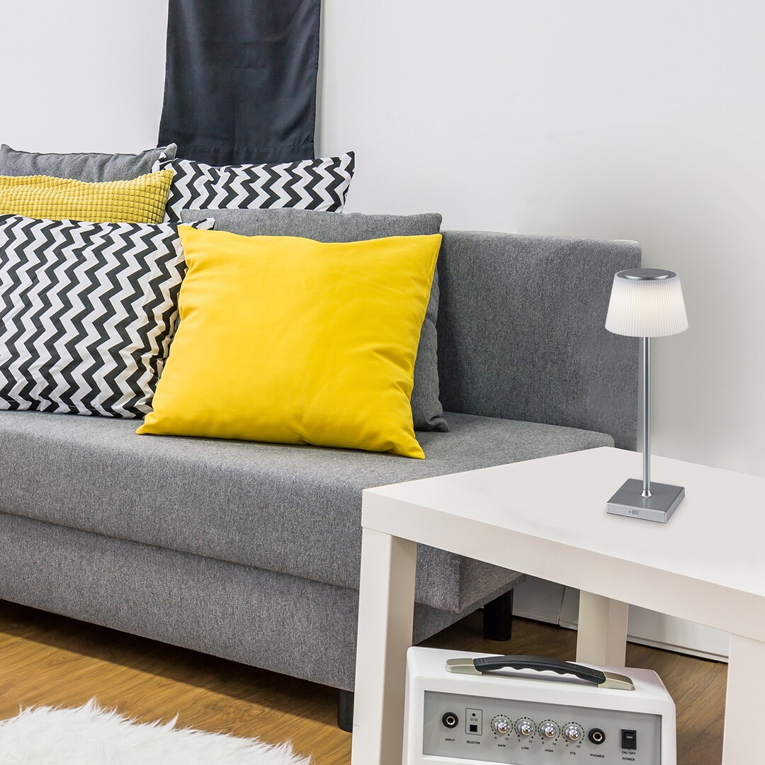 Rabalux Taena lampa stołowa 1x4W LED srebrny/biały 76013