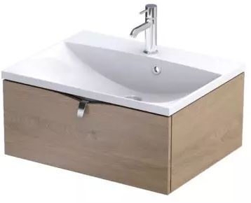 Oristo Siena szafka 59,6x45,5x25 cm podumywalkowa wisząca dąb kamienny OR45-SD1S-60-78