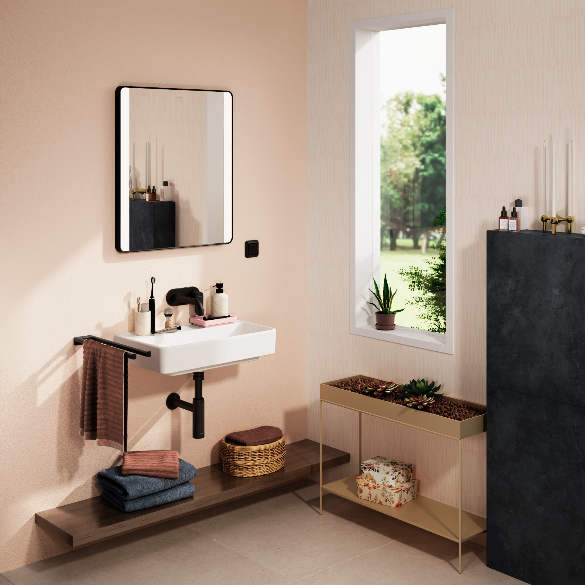 Hansgrohe Xanuia Q umywalka 60x37 cm prostokątna ścienna Compact biała 60216450