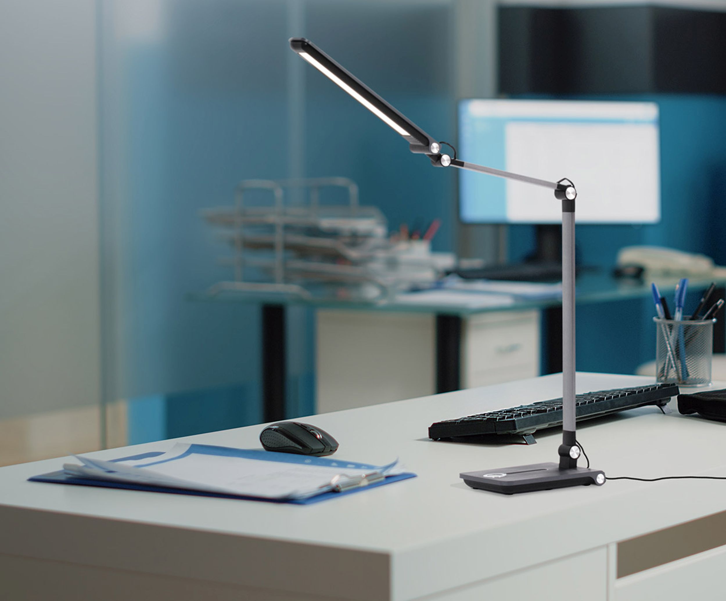 Kaja Rico lampa biurkowa 1x10W LED czarny K-BL1121CZARNY