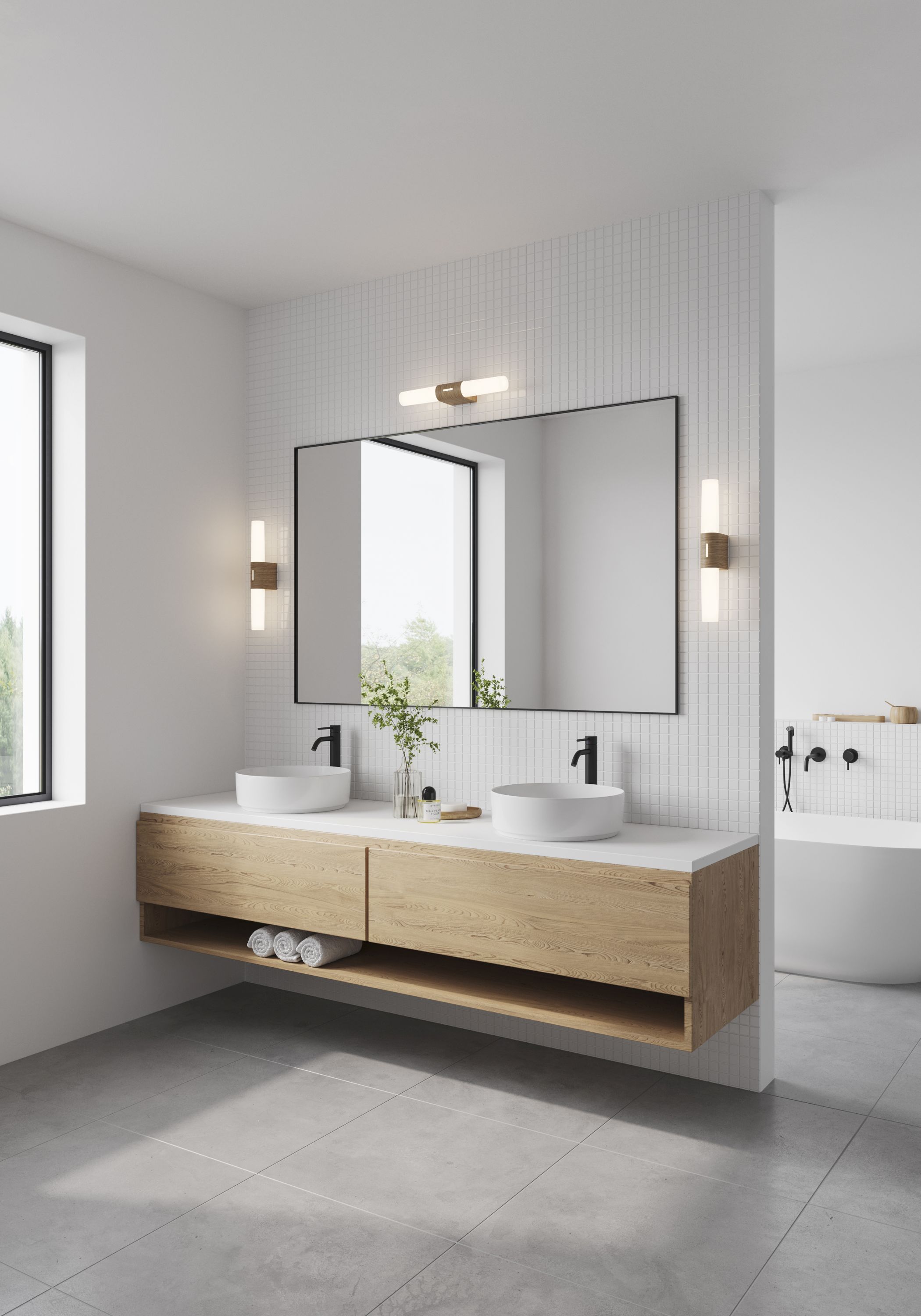 Nordlux Helva kinkiet 1x9W LED biały/drewno 2015311004 - Wysyłka w 24h