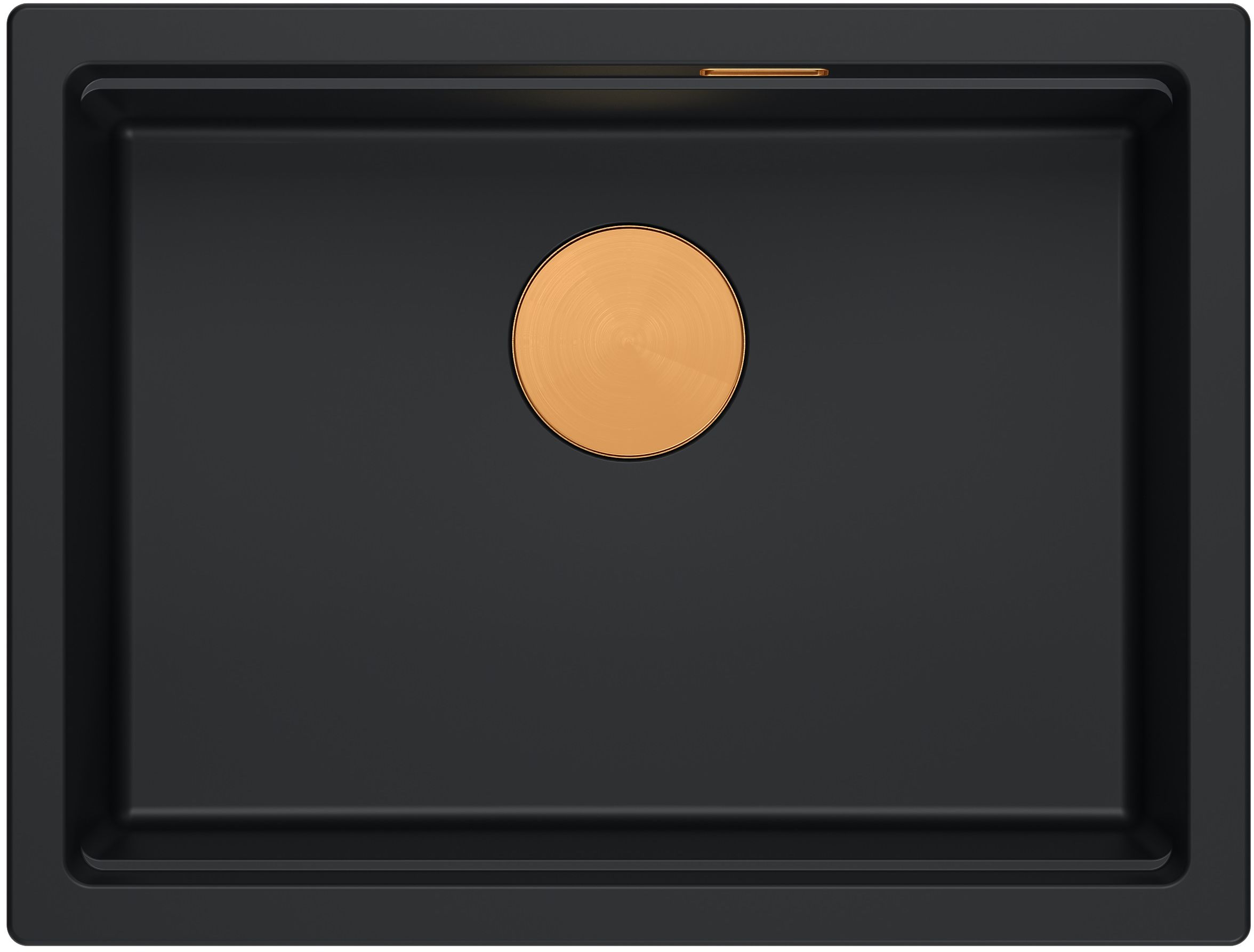 Quadron Logan 100 zlewozmywak 56x45 cm Graniteq czarny/miedziany HQJ6045U7_PVDC1_U - Wysyłka w 24h