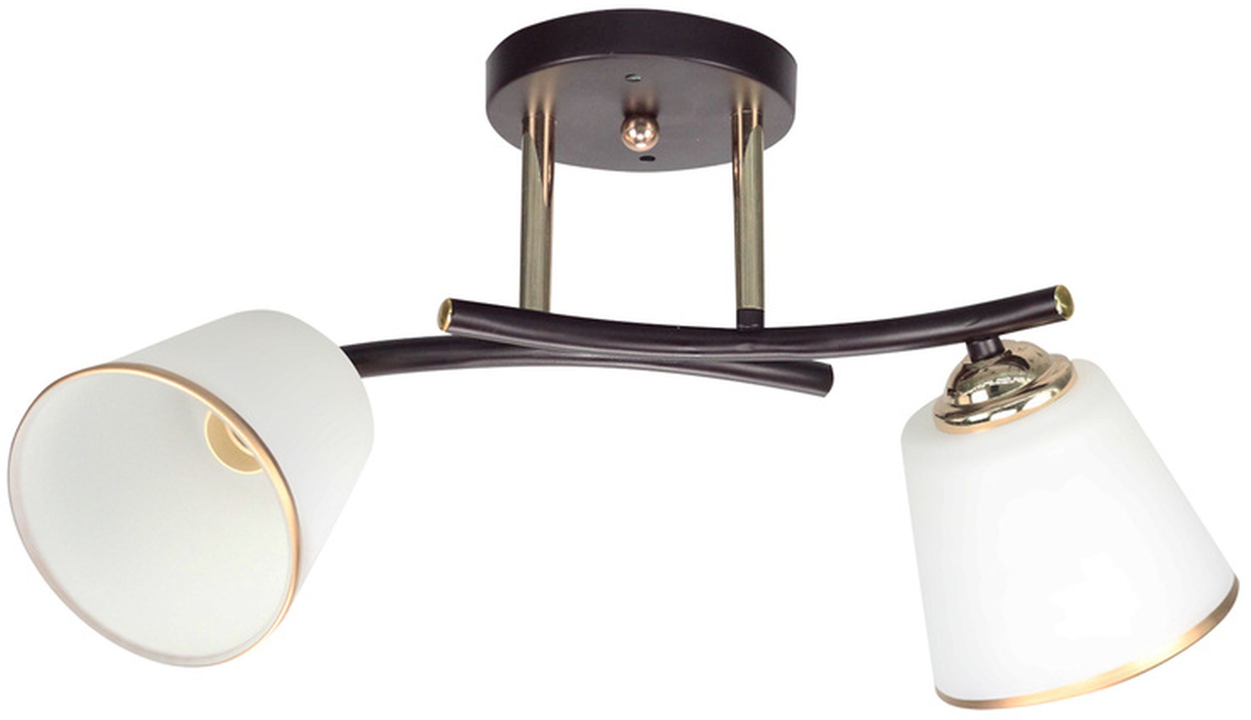 Candellux Greco lampa podsufitowa 2x40W czarny/biały/złoty 32-22622