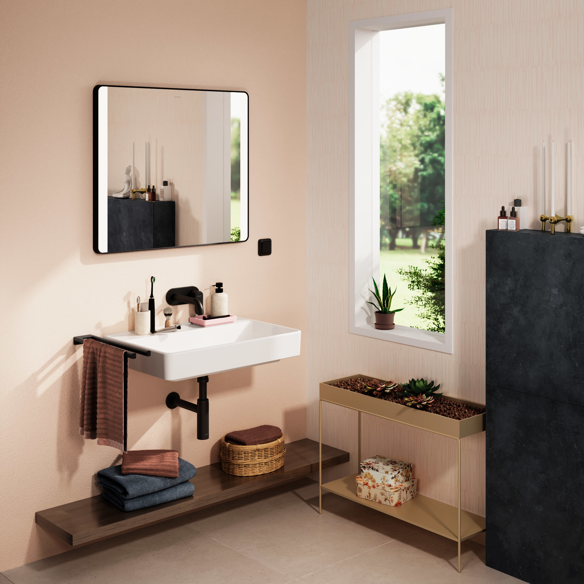 Hansgrohe Xanuia Q umywalka 70x48 cm prostokątna ścienna biała 60224450