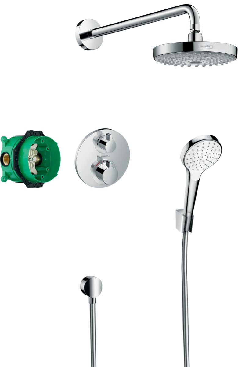 Hansgrohe Croma Select S zestaw prysznicowy podtynkowy termostatyczny chrom 27295000 - Wysyłka w 24h