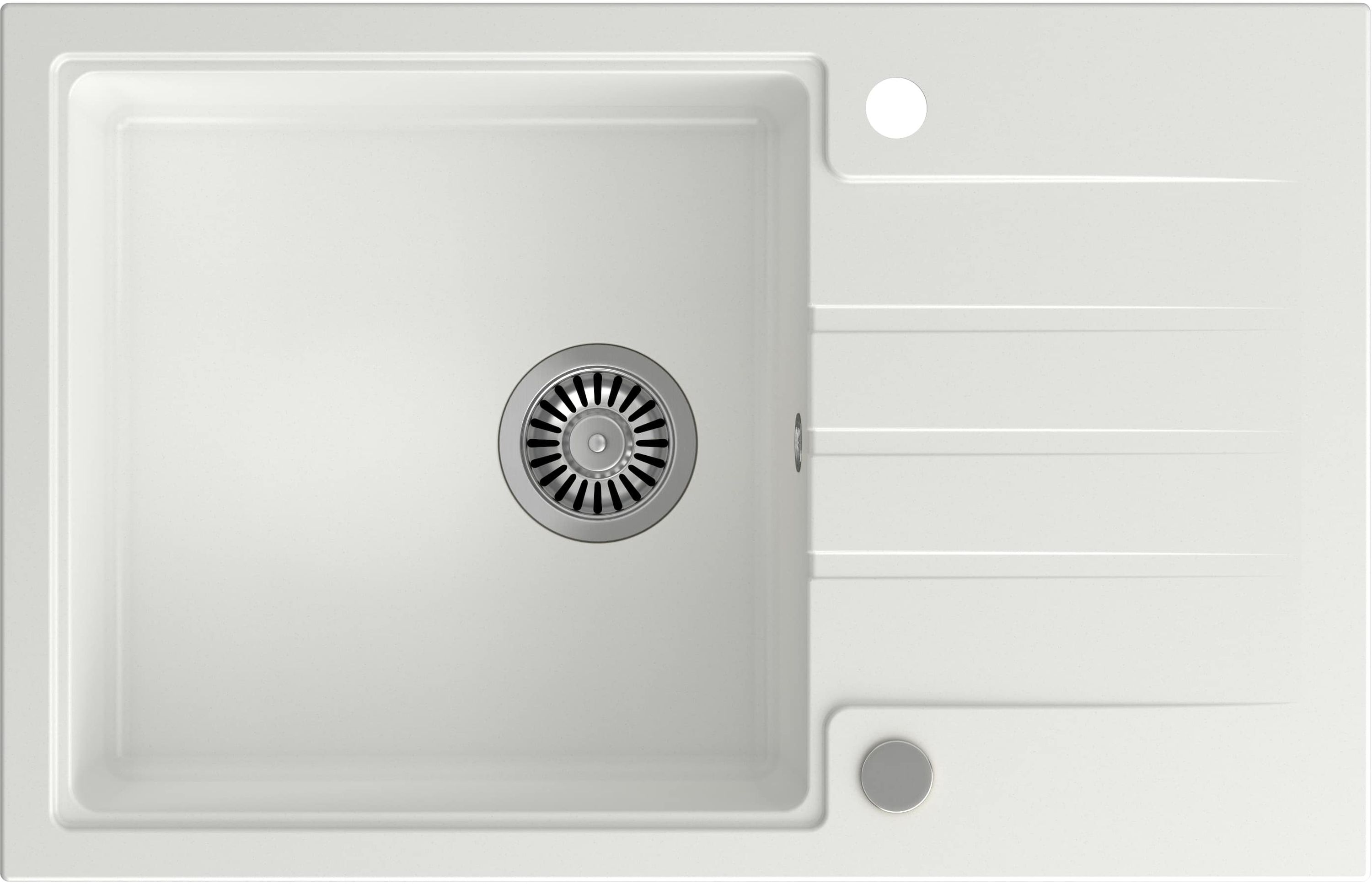 Quadron Peter 111 zlewozmywak 78x50 cm GraniteQ wpuszczany snow white HCQP7850BIK