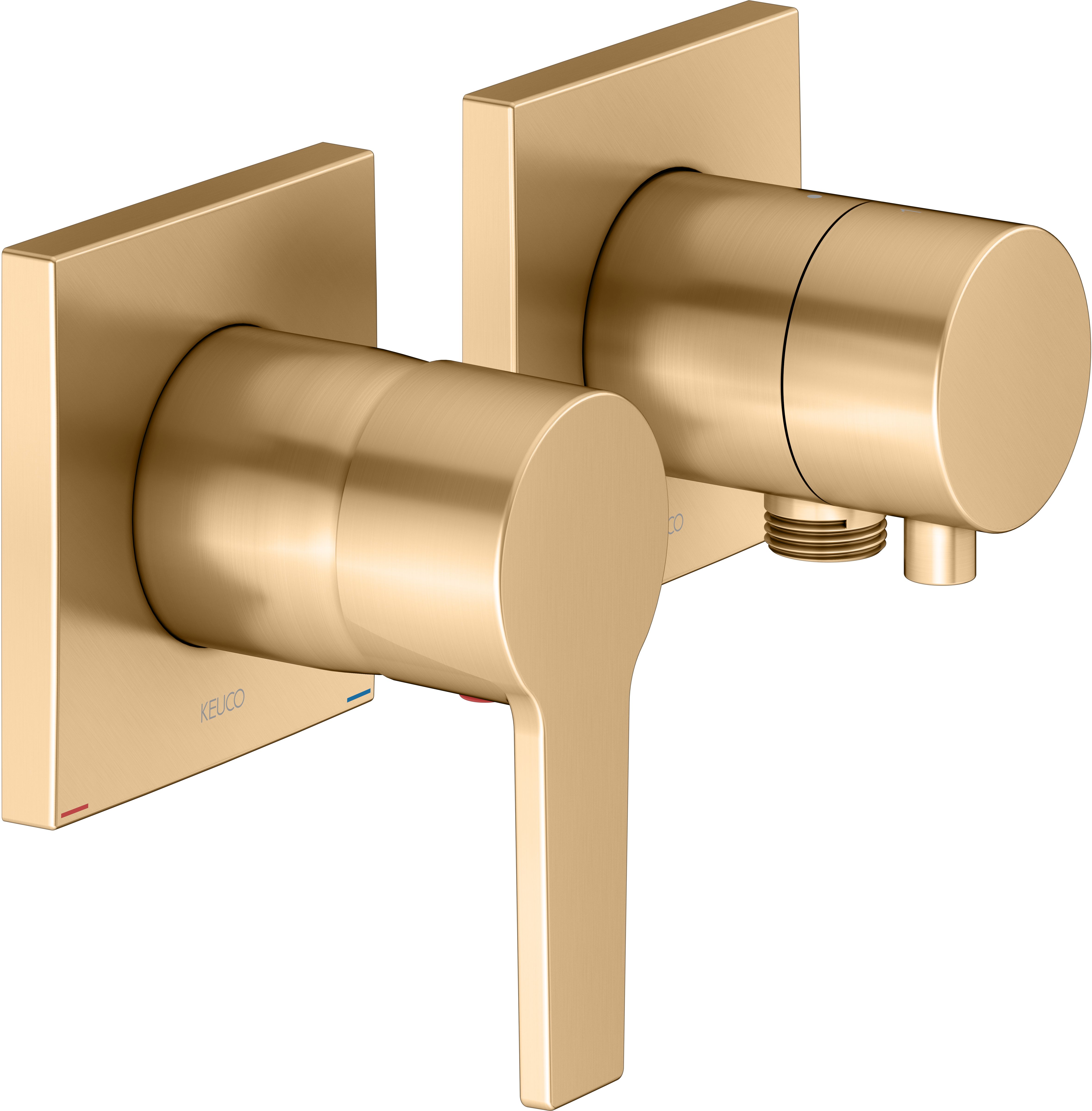 Keuco Edition 11 bateria prysznicowa podtynkowa mosiądz szczotkowany 51151251122