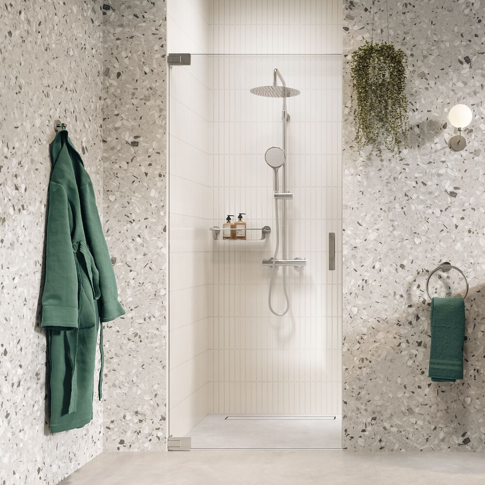 Sealskin Pure drzwi prysznicowe 80 cm uchylne chrom połysk/szkło przezroczyste PU140806265100