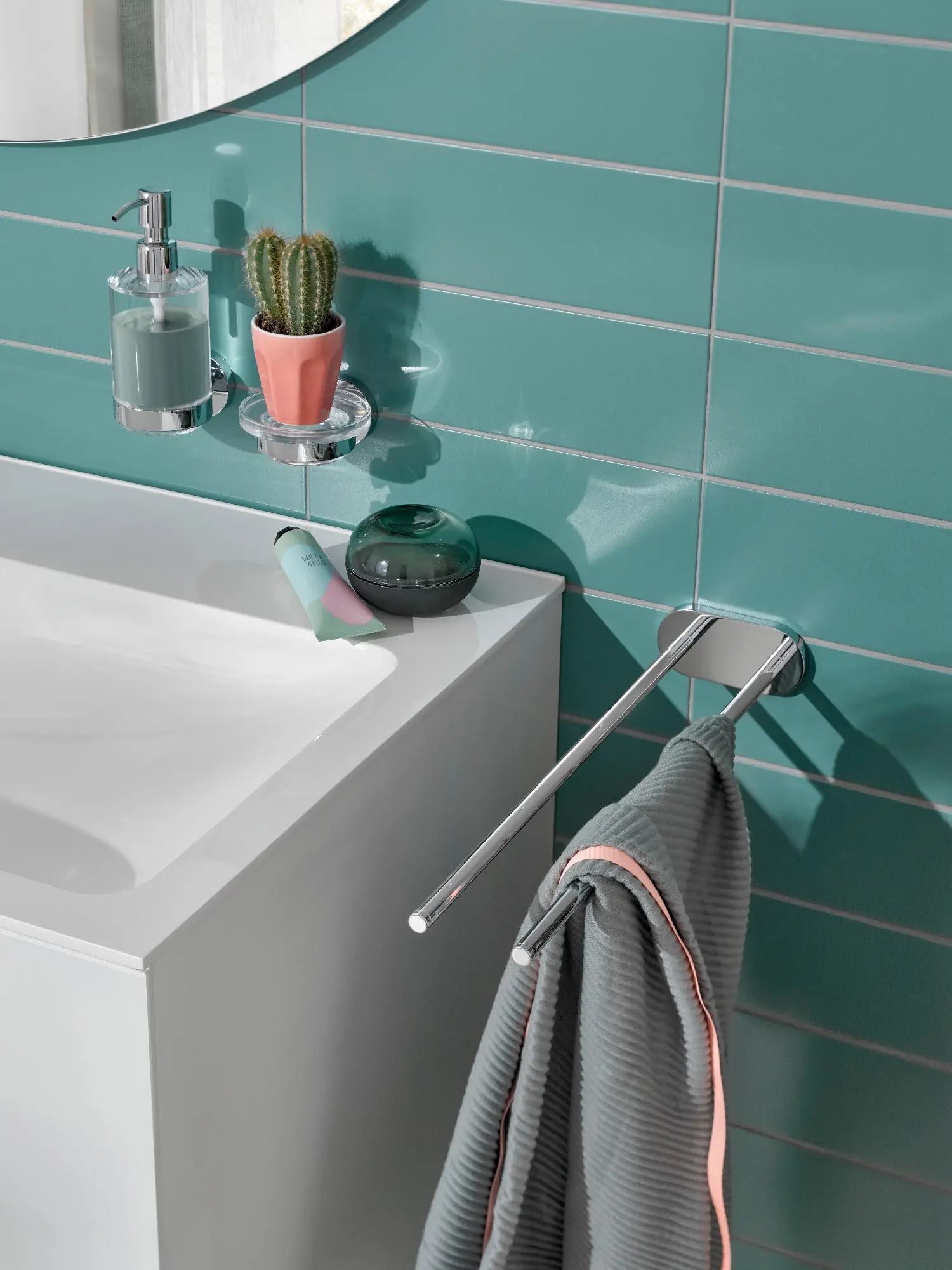 Emco Round wieszak na ręcznik 40 cm chrom 435000140