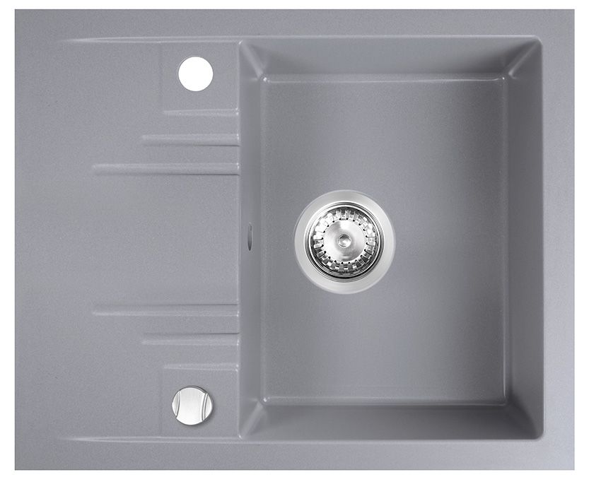 FDesign Carioca zlewozmywak granitowy 58x48 cm szary FD9-12-4858-44