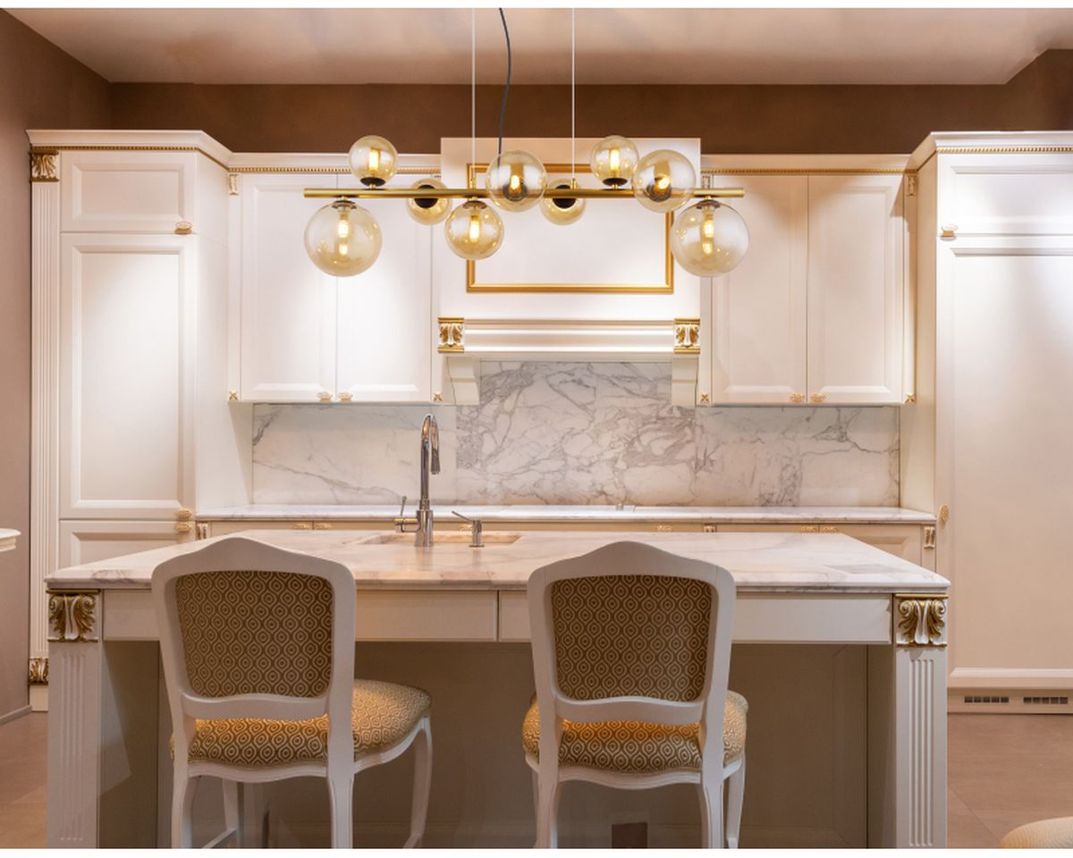 Globo Lighting Riha lampa wisząca 9x3,5W LED czarny mat/mosiądz mat/szkło bursztynowe 56135-9H