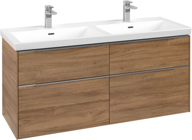 Villeroy & Boch Subway 3.0 szafka 127,2 cm podumywalkowa wisząca z oświetleniem LED Oak Kansas C568L0RH