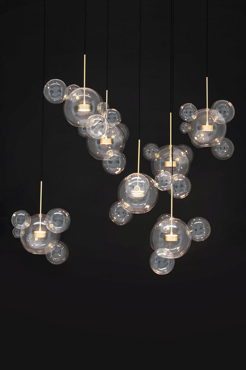 King Home Capri Line 7 lampa wisząca 14x7W LED złota/przezroczysta XCP9148-7B - Wysyłka w 24h