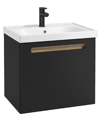 Defra Senso szafka 60 cm podumywalkowa wisząca czarny mat 260-D-06004 - Wysyłka w 24h