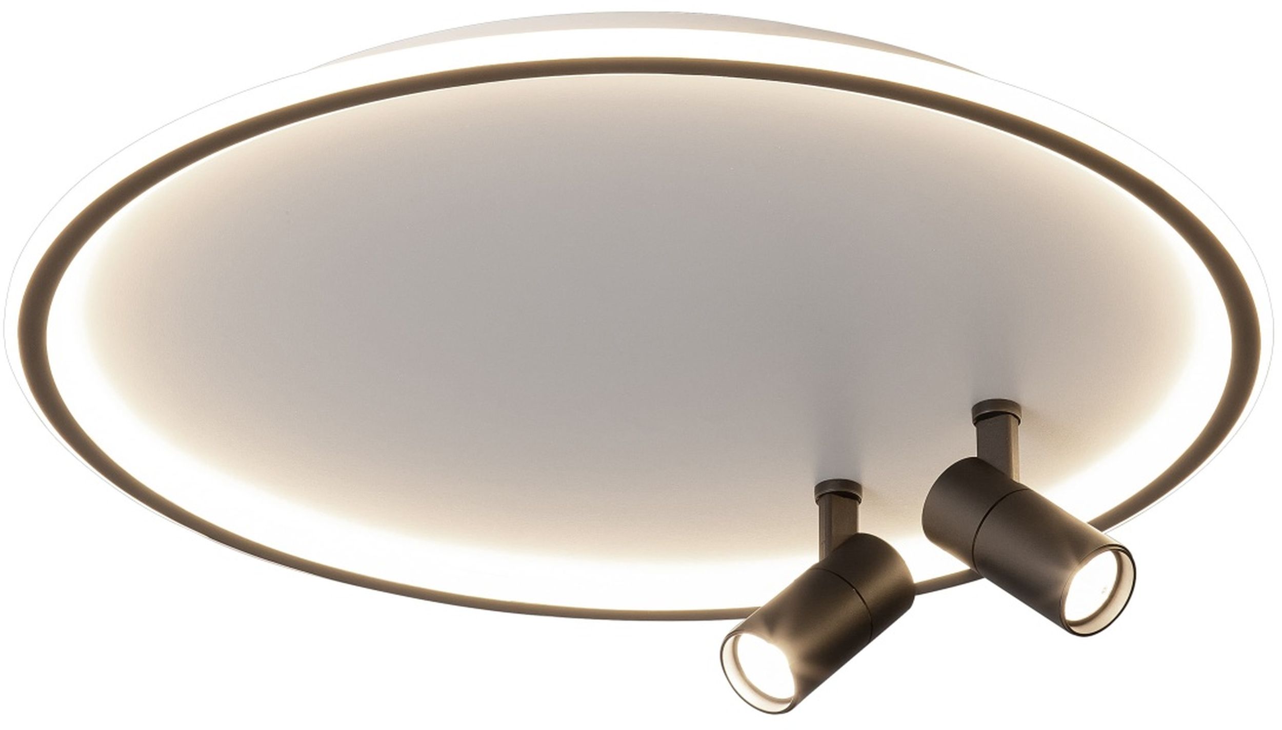 Kaja Logan lampa podsufitowa 1x80W+2x14W LED czarny K-8192