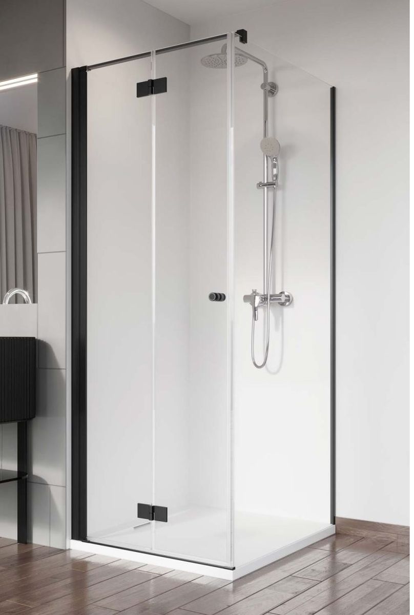 Radaway Nes Black KDJ-B drzwi prysznicowe 80 cm lewe czarny mat/szkło przezroczyste 10025080-54-01L
