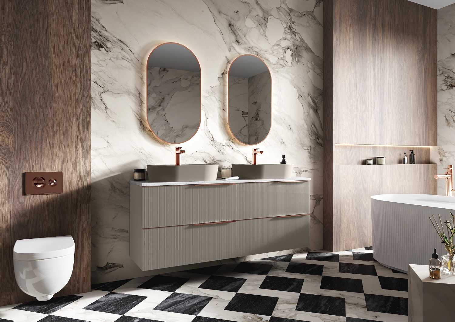 Elita Soho szafka 100x45,3x63,5 cm podumywalkowa wisząca fume matt RE011004047020 - Wysyłka w 24h