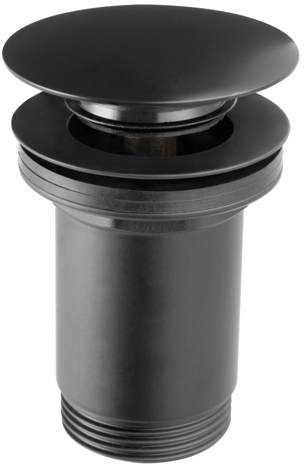 FDesign Kleome korek do umywalki klik klak okrągły z przelewem czarny mat FD7-305-22