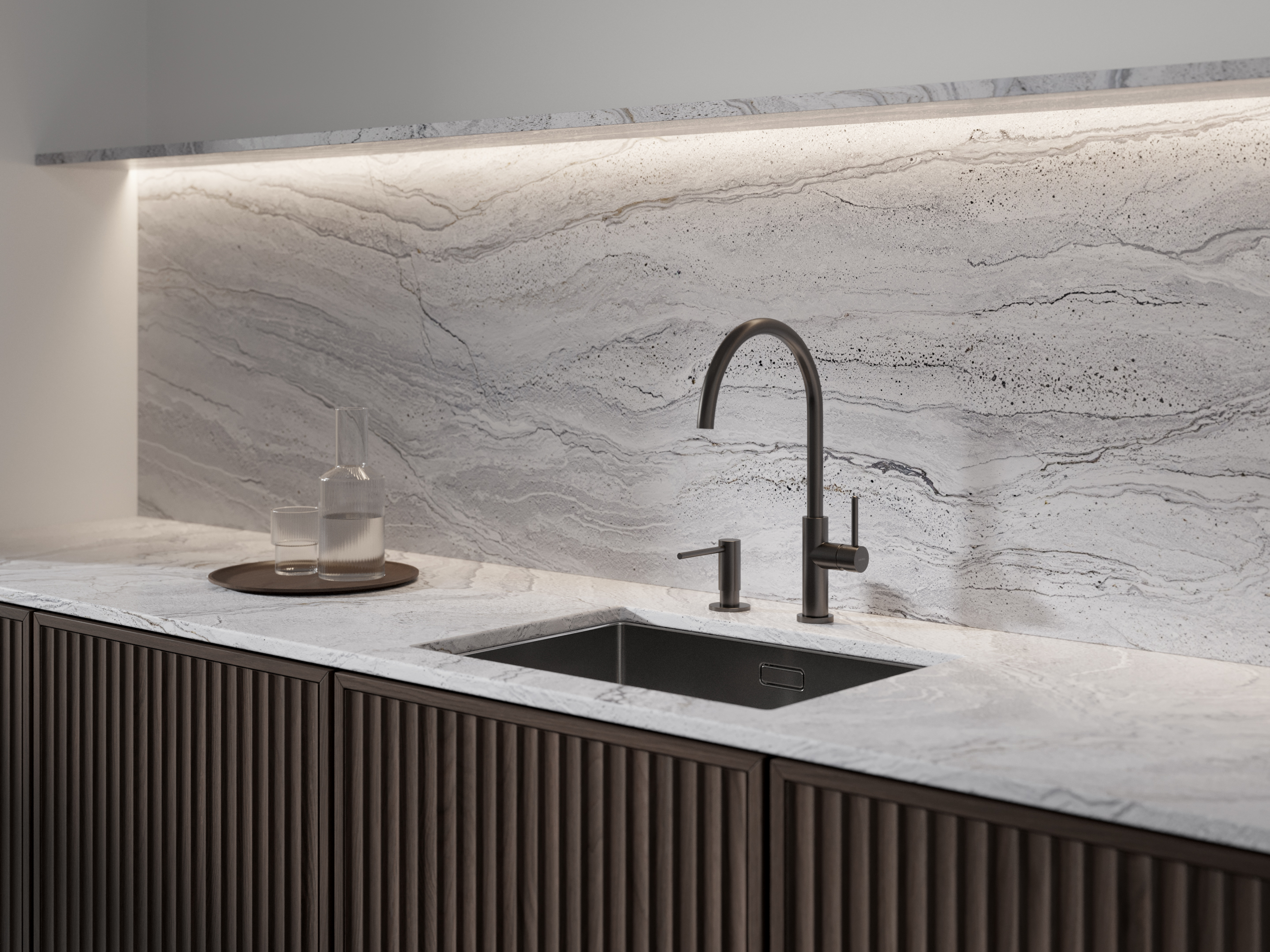 Omnires Y bateria kuchenna stojąca grafit/szary Y1251GR