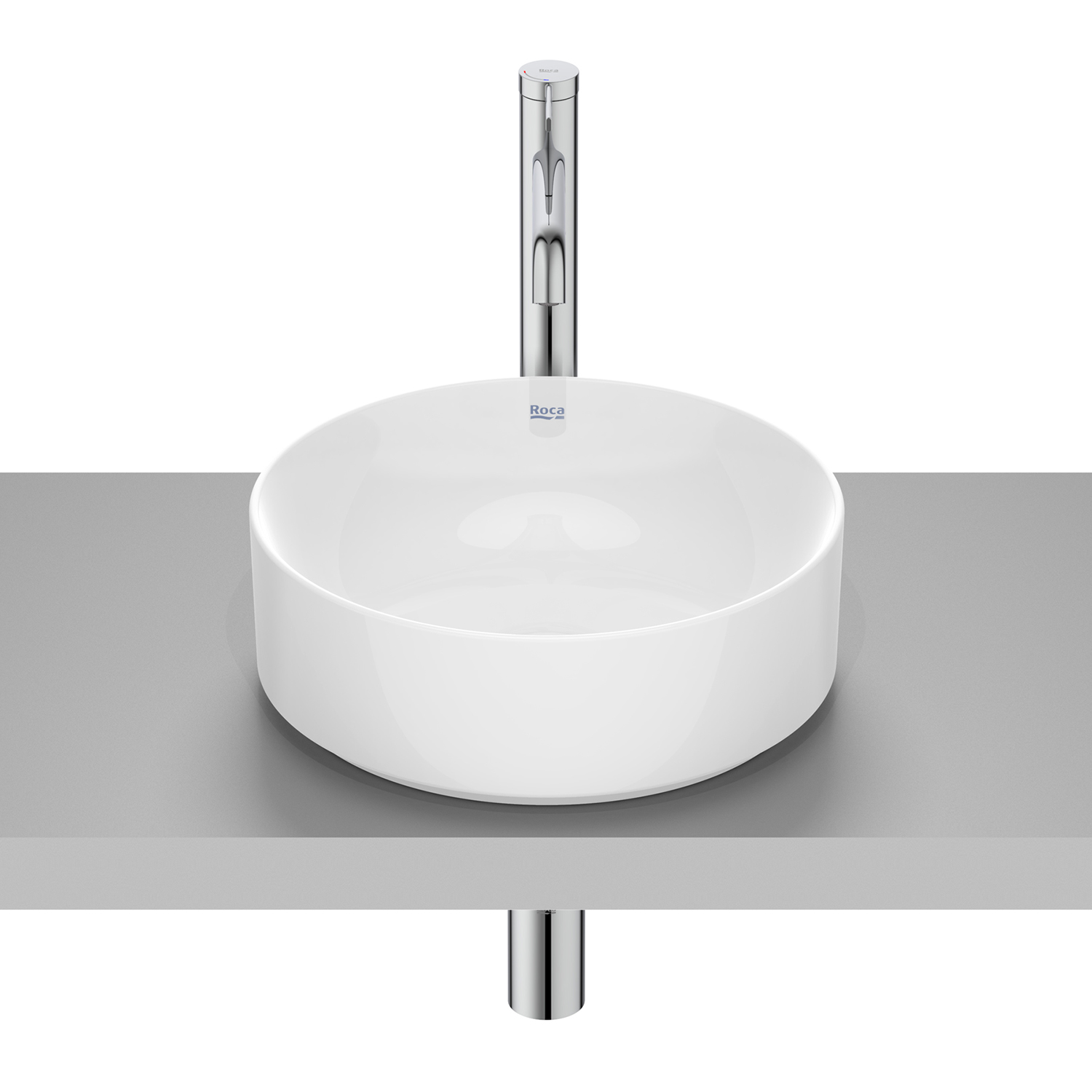 Roca Ona umywalka 37x37 cm okrągła nablatowa biała A32768JS00 - Wysyłka w 24h