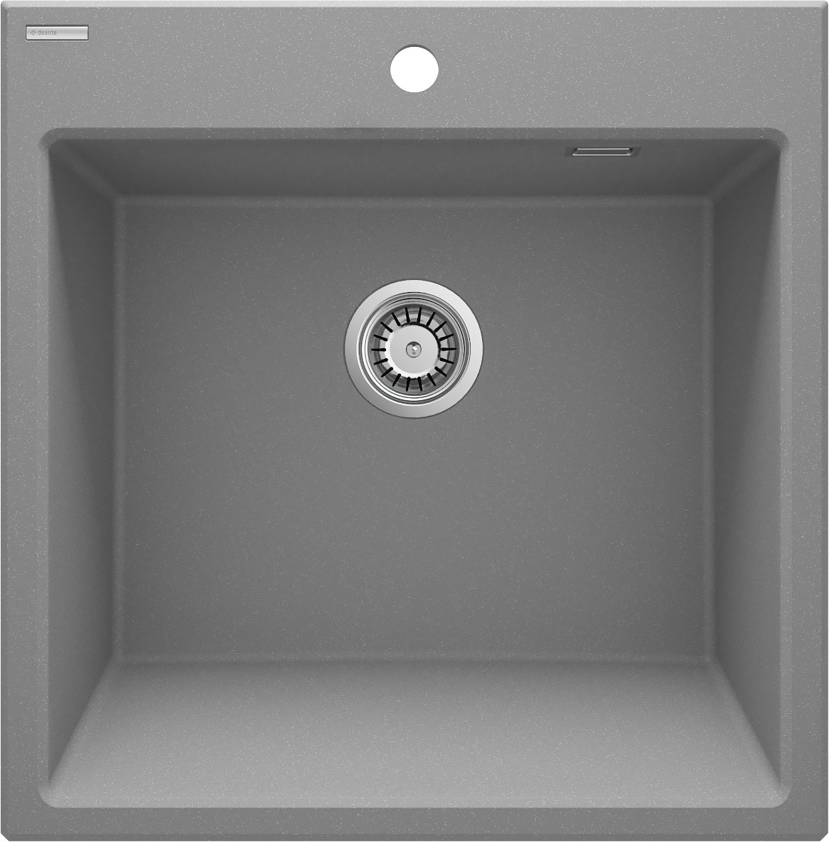 Deante Eridan zlewozmywak granitowy 61x60 cm szary metalik ZQES10K
