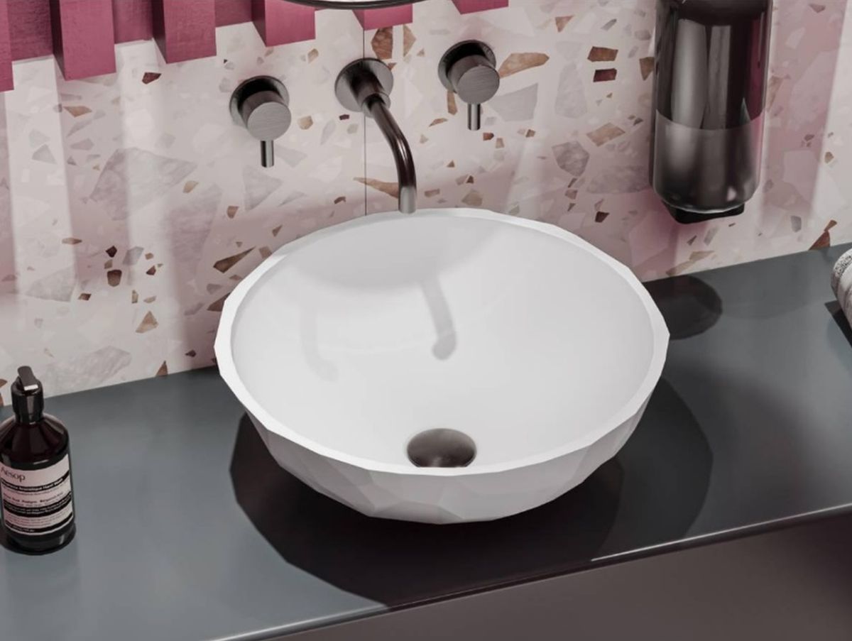 Miraggio Sapfire umywalka 42,5 cm nablatowa okrągła biały połysk 0002254