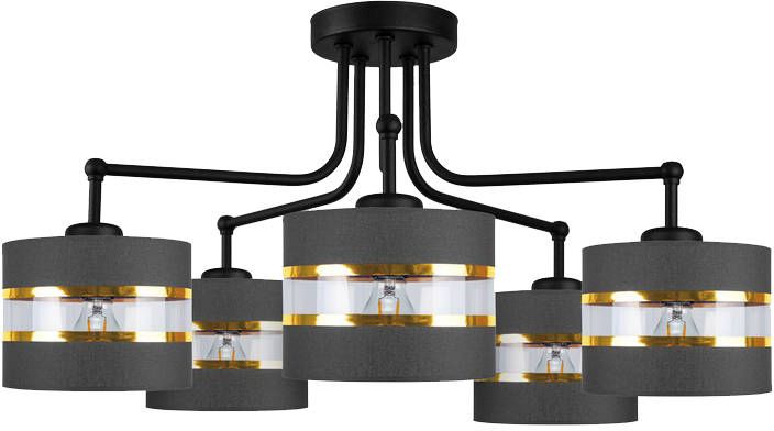 Candellux Andy lampa podsufitowa 5x40W czarna/złota 35-06158 - Wysyłka w 24h