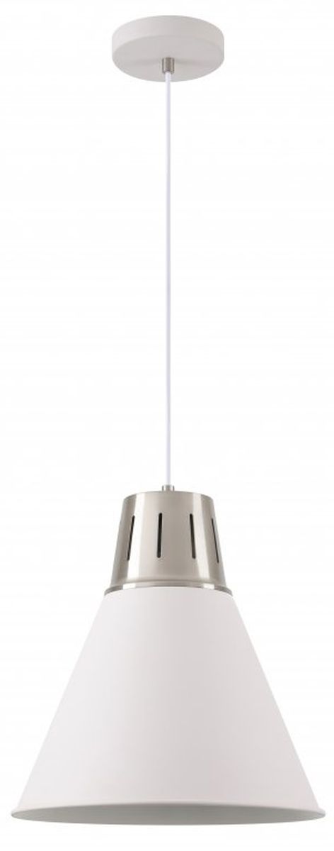 GTV Gianni lampa wisząca 1x40 W biała-srebrna OS-GIAN-L-E27-03-DEC