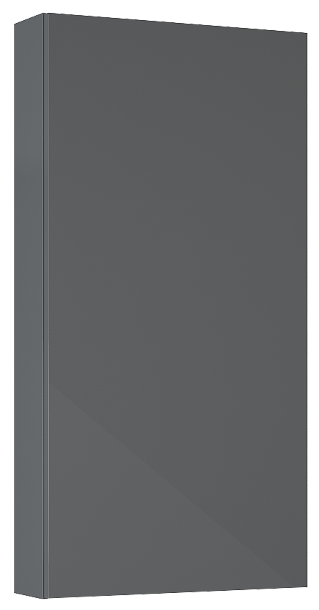 Roca Extra szafka 40x12,6x80 cm boczna wisząca antracyt połysk A857957153