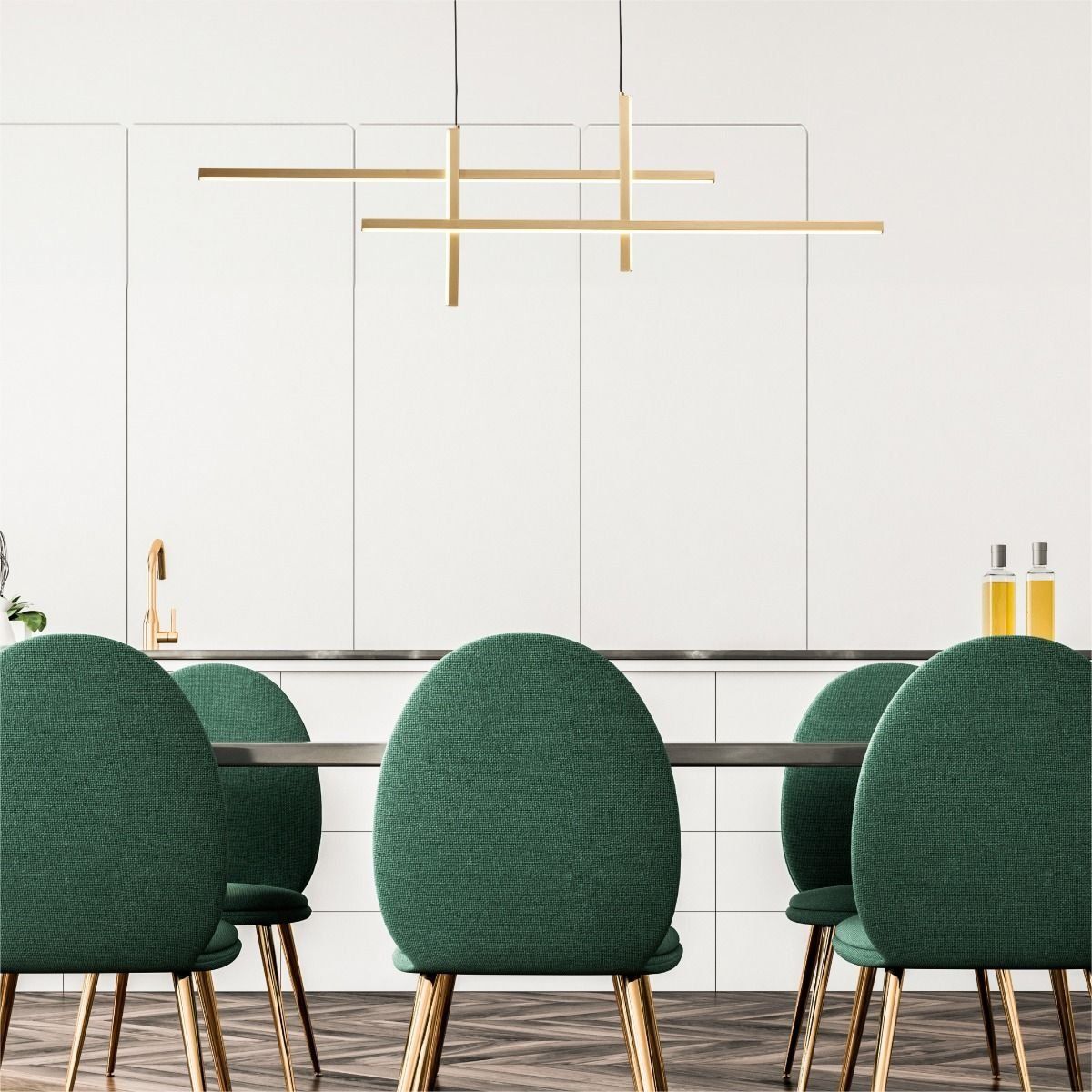 Zuma Line Edge lampa wisząca 1x42 W LED złoty/czarny 22008P-BK/GD