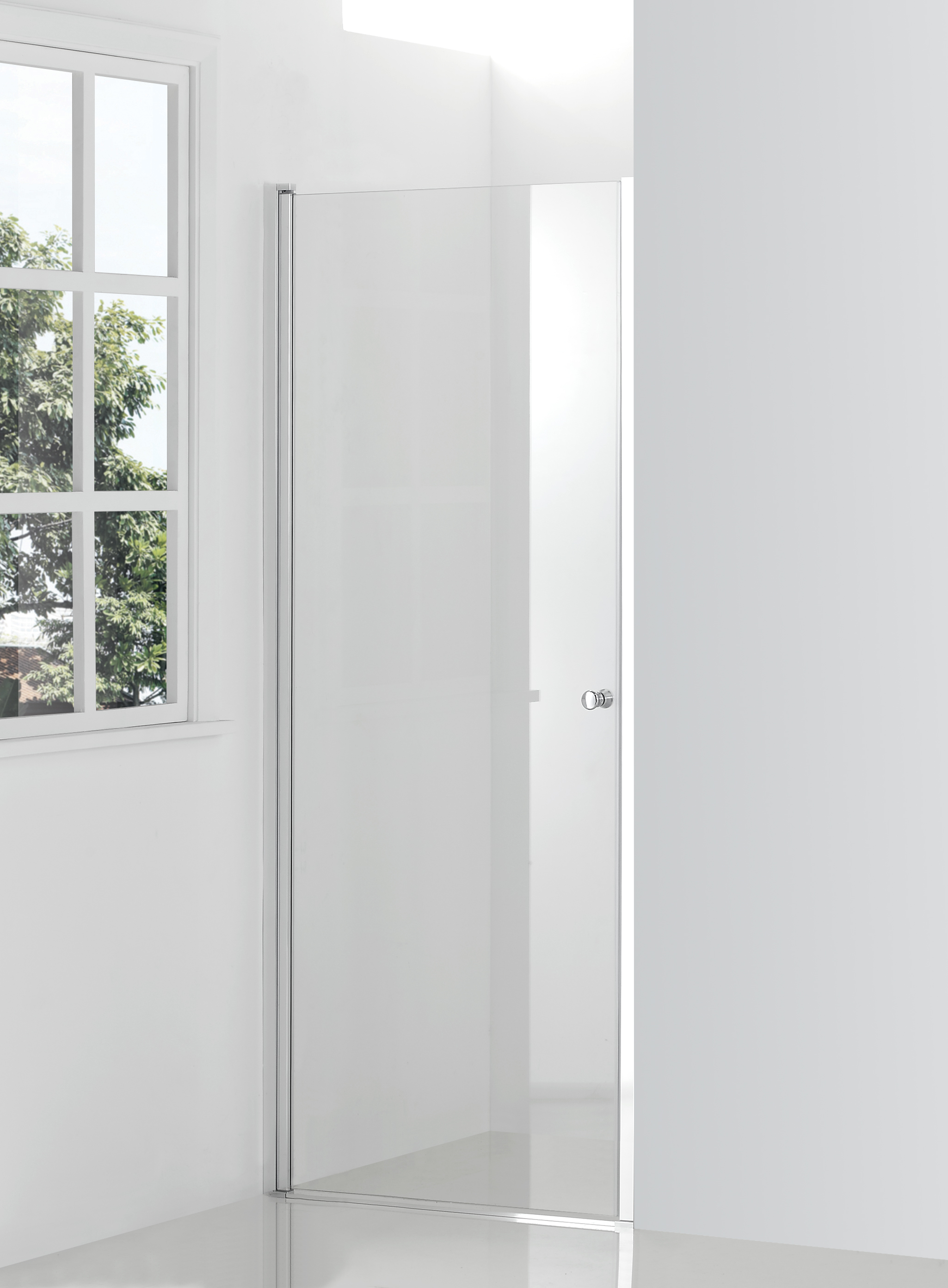 Hagser Gabi drzwi prysznicowe 80 cm jednoczęściowe uchylne chrom błyszczący/szkło przezroczyste HGR11000021 - Wysyłka w 24h