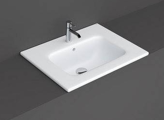 Rak Ceramics Joy umywalka 61 cm wpuszczana prostokątna biała JOYDI06101WH