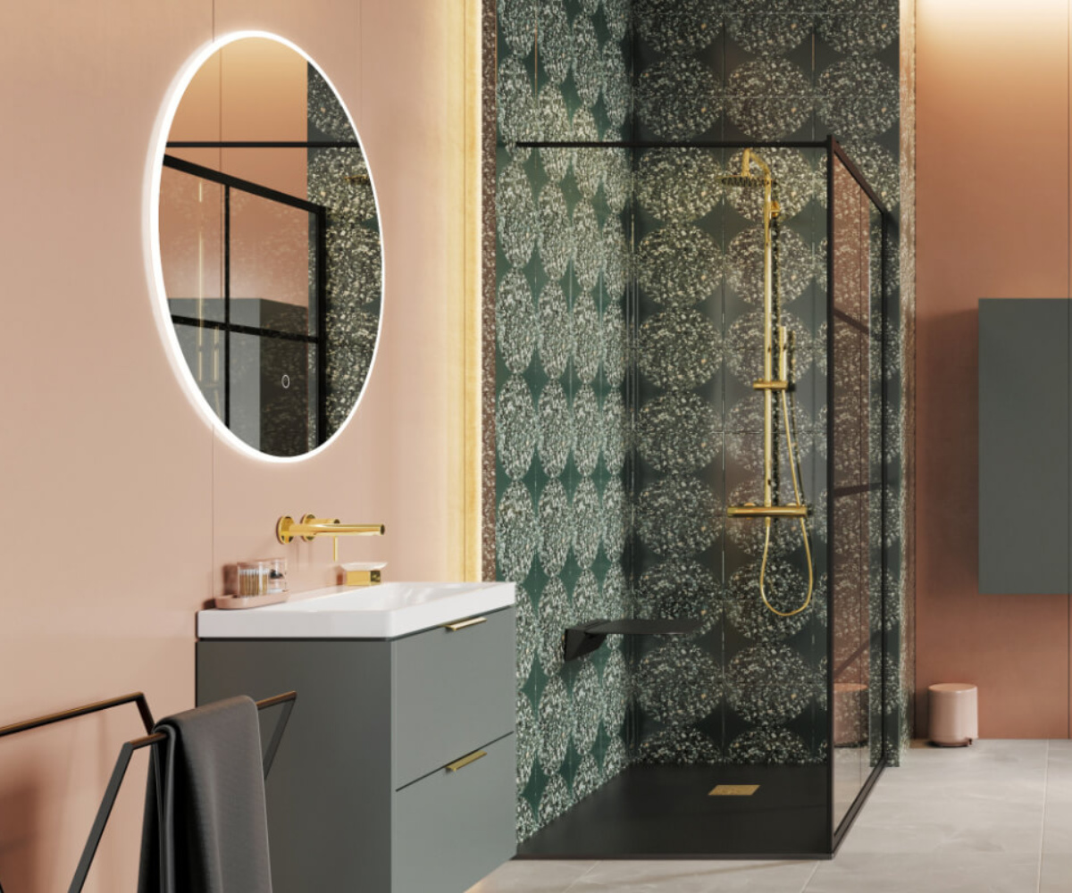 Excellent Lumiro lustro 100 cm okrągłe z oświetleniem LED DOEX.LU100.AC