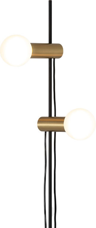 Leds C4 Nude lampa stojąca 2x15W czarna/złoty mat 25-8521-05-DN
