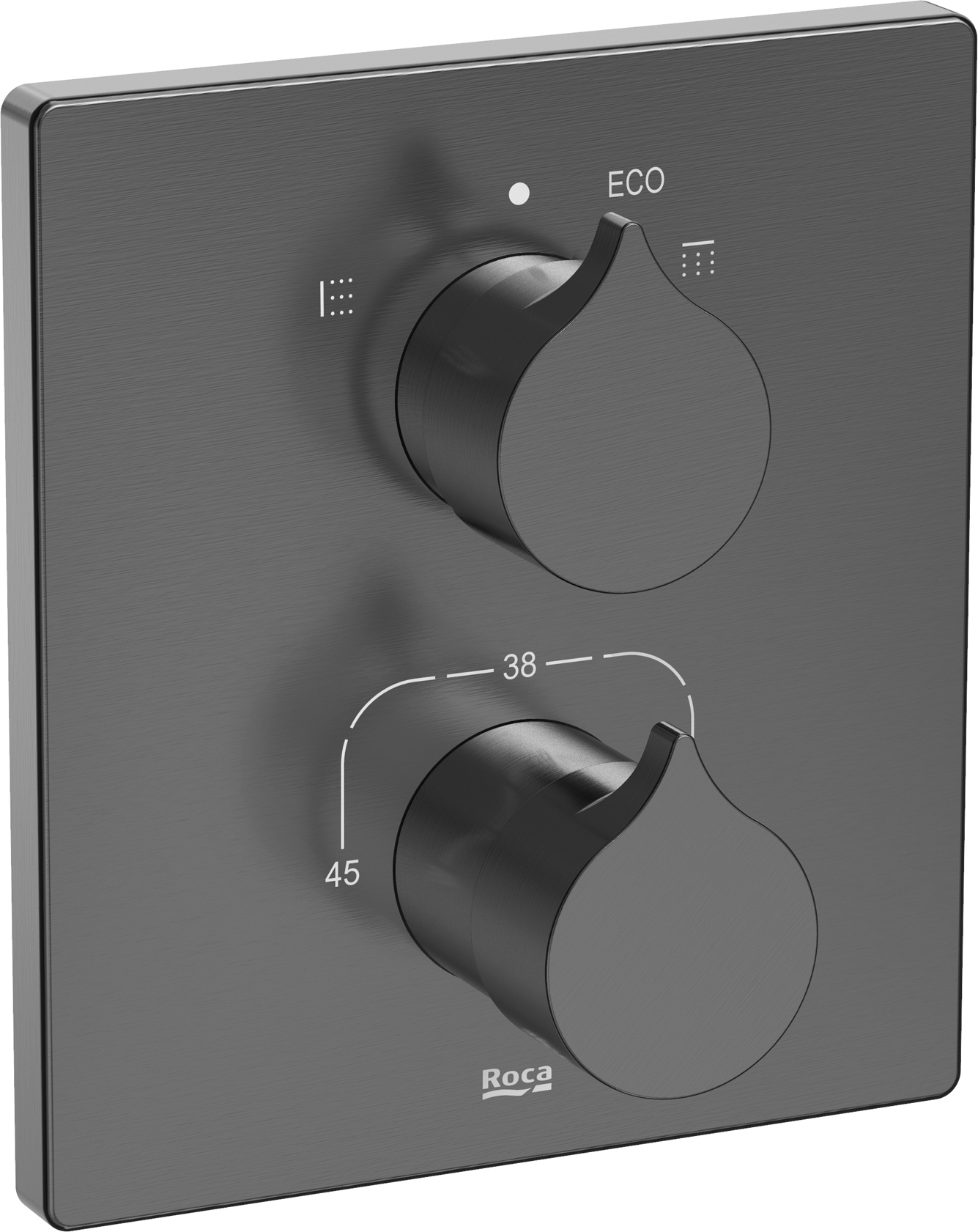 Roca Insignia Black bateria wannowo-prysznicowa podtynkowa termostatyczna czarna A5A0C3ANM0