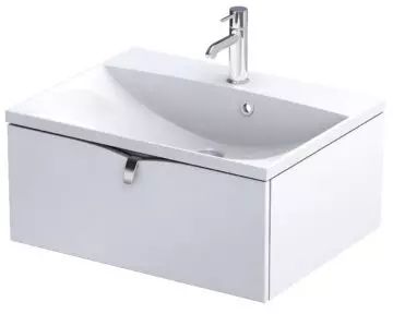 Oristo Siena szafka 59,6x45,5x25 cm podumywalkowa wisząca biała mat OR45-SD1S-60-2