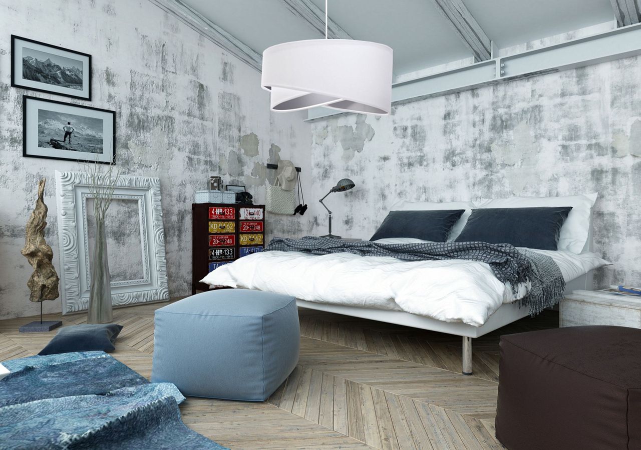 BPS Koncept Galaxy lampa wisząca 1x60 W biała-srebrna 060-061