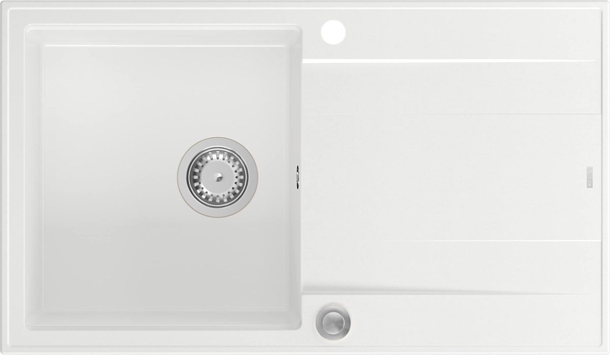 Quadron Evan 111 zlewozmywak 86x50 cm GraniteQ snow white/stal HCQE8650U1_BS_P2O