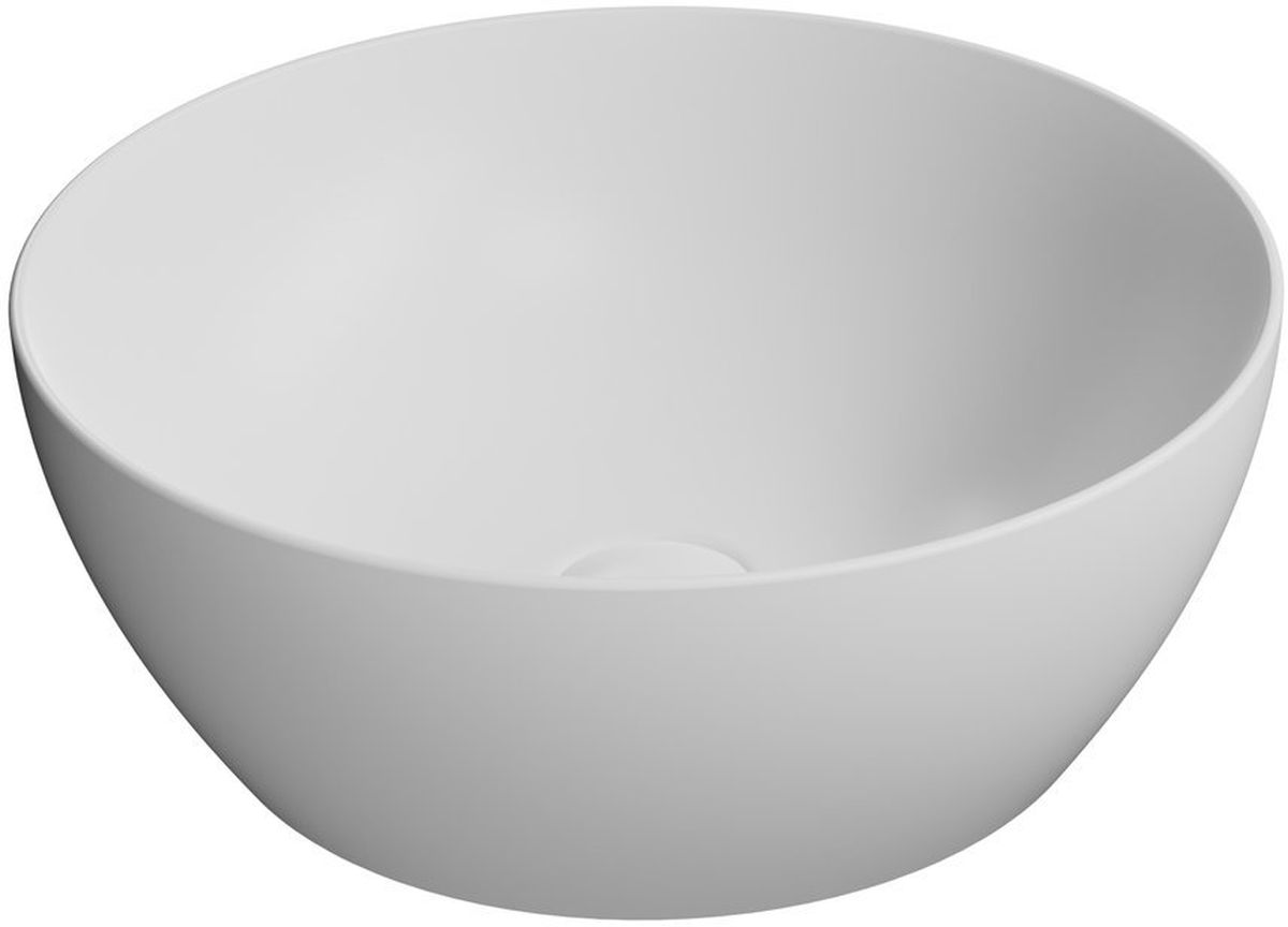 GSI Pura umywalka 42 cm nablatowa okrągła biały mat 885109