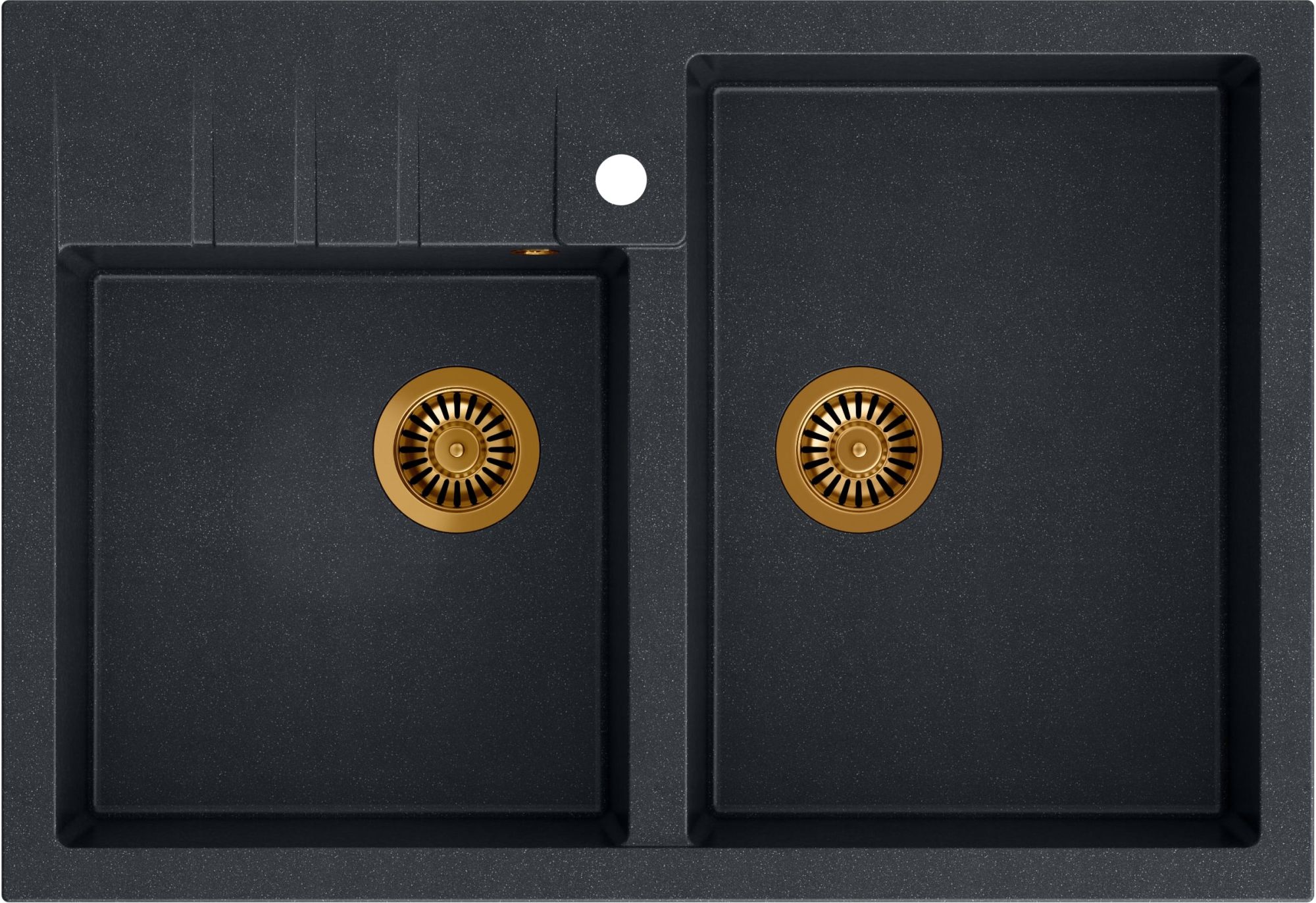 Quadron Bill 120 zlewozmywak 90x62 cm GraniteQ black diamond/miedź HCQB9062U8_PVDC1